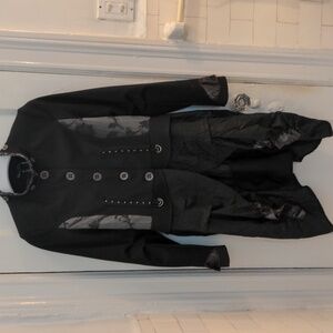 NWT Black Tailcoat jacket, Sz. S , Goth, Steampunk, Victorian, Vamp